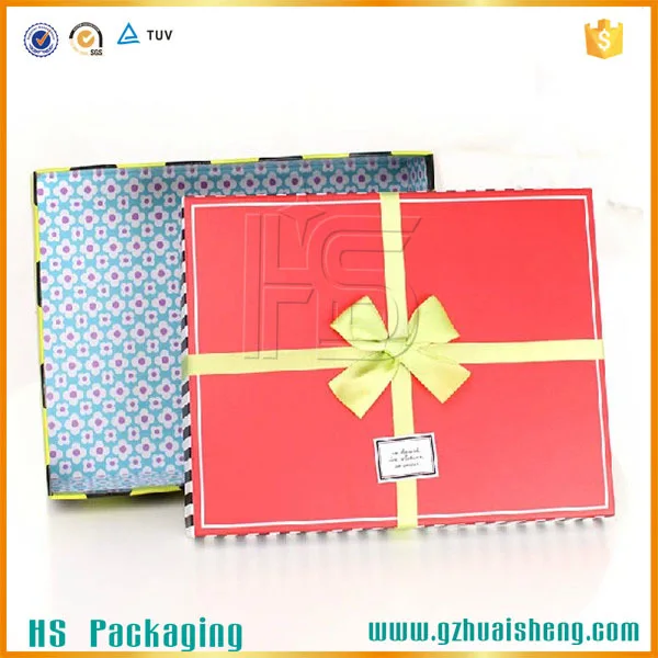 rectangular ready made gift boxes, art paper cake box with lids