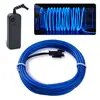 Blue Neon Glowing Strobing Electroluminescent El Wire