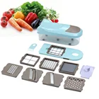 Manual Vegetable Slicer Dicer Chopper with 8 Blades