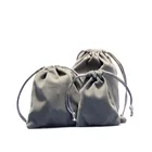 custom drawstring velvet jewelry pouch with logo