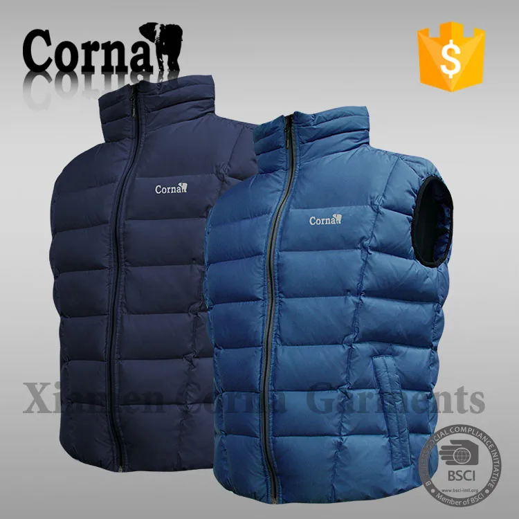 2015 new arrival customized winter outdoor 100% nylon vest anti-pilling polyester vest with high quality