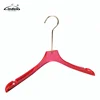 Custom Transparent Polished Clear Red Acrylic Gown Clothes Hanger for Coat