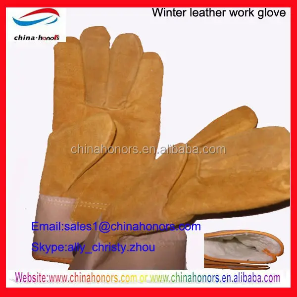 hand warmer gloves/winter leather work glove