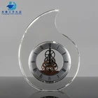 High Quality Factory Selling Unique Design Clear Optic Crystal Quartz Clock for Home Decor
