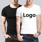 Digital sublimation printing logo design mens blank white cotton t-shirt t shirt
