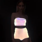 Custom Logo Sexy Reflective Crop Tops For Women