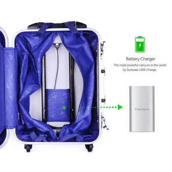 luggage with power bank