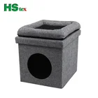 HStex foldable pet house ottoman with cushion