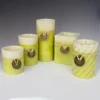 Double layers colors white and light Yellow blend Fresh Summer Lemon Scented Candles sets