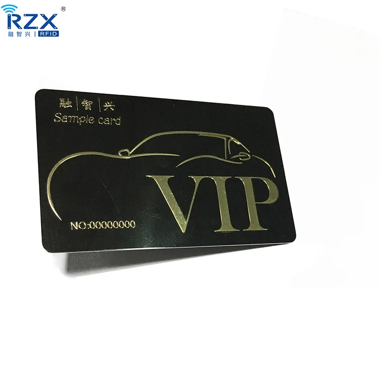 credit card size cmyk printing loyalty metal logo vip gift 