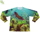 Sublimated printed long sleeves fishing shirt upf 50+