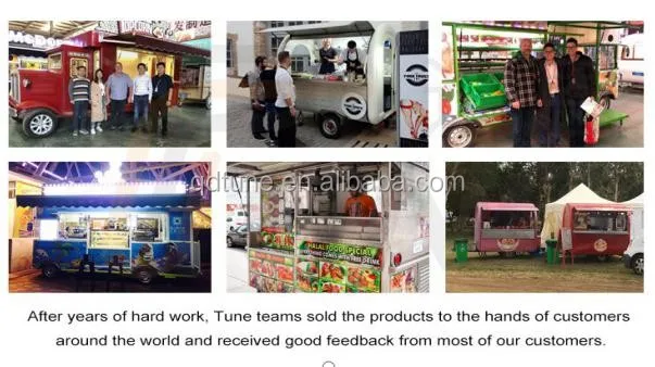 new design tricycle street vendor food trailer with wheels