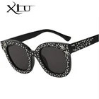 Luxury Crystal Decoration Ladies small cat eye Shades Sunglasses UV400 designer sunglasses in 2018 hot sale