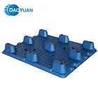 Professional design 9 leg nestable 1200*800 export plastic pallet warehouse stacking
