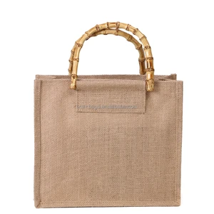 custom jute wine drawstring clutch beach gift coffee bag