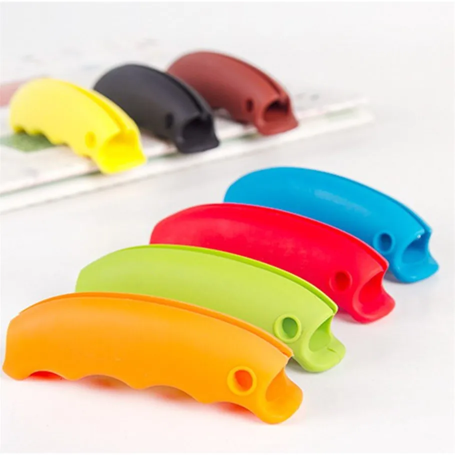 Silicone Shopping Bag Basket Carrier Grocery Holder Handle Comfortable Grip Brand New