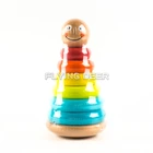 Toys Early Childhood Learning Toys Wooden Rainbow Stacking Rings