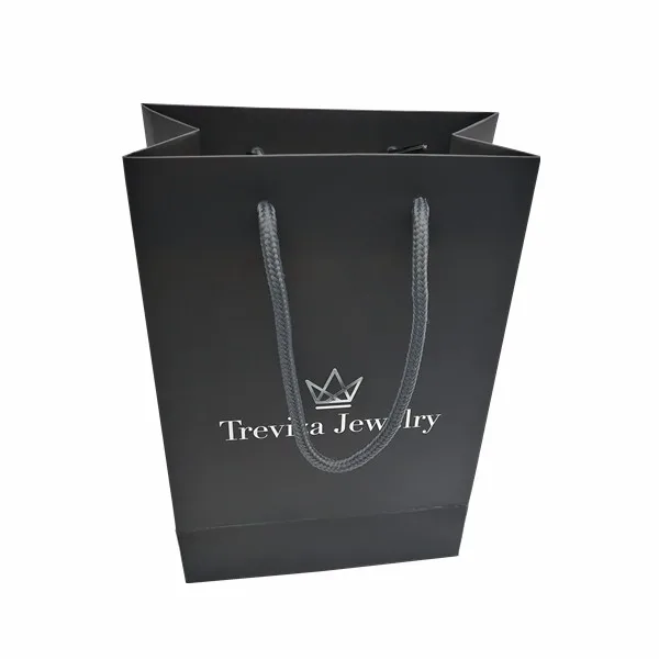 customized handle black gift kraft paper bag with