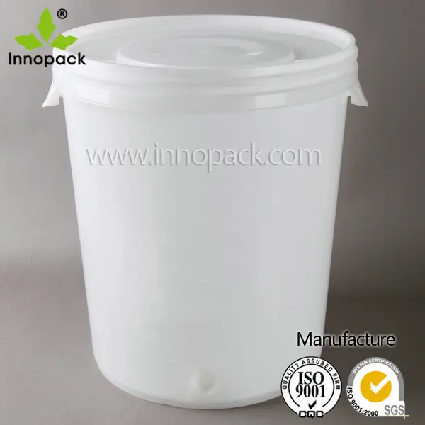 wholesale printing 30L clear plastic buckets with lids for beer, View