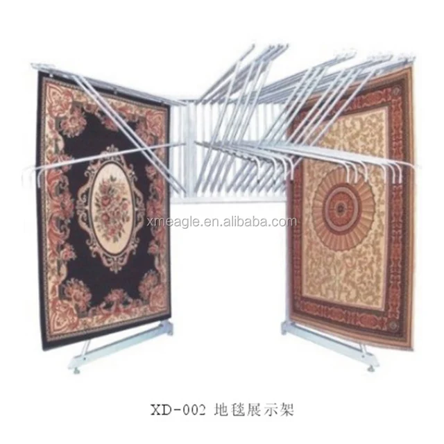 The wall paper gusset plate shows the carpet display rack customization