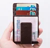 Wholesale amazon hottest multiple function man leather credit card holder with magnetic money clip