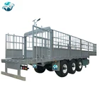 3 axle 40ft animal vegetable transport stake fence cargo semi trailer price