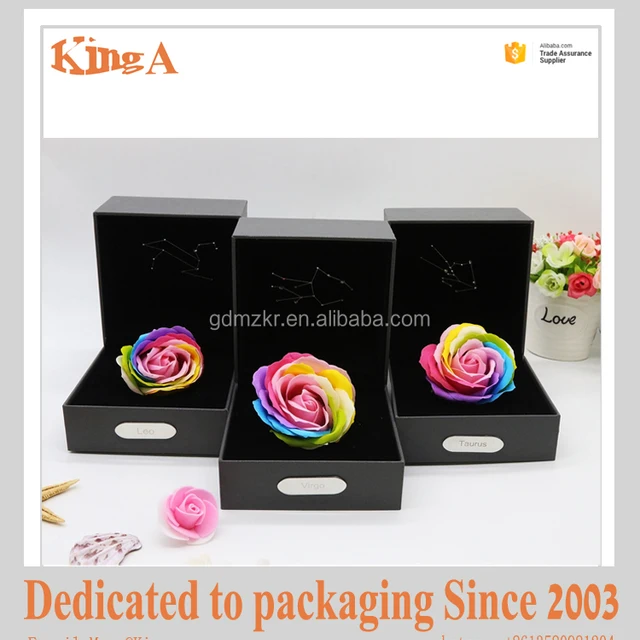 custom logo square design paper cardboard flowers packaging
