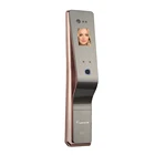 Smart Fingerprint Wifi Door Lock Red Color Alarm