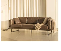 Scandinavian italian modern nubuck leather 3 seater sofa home for home furniture with wholesale price