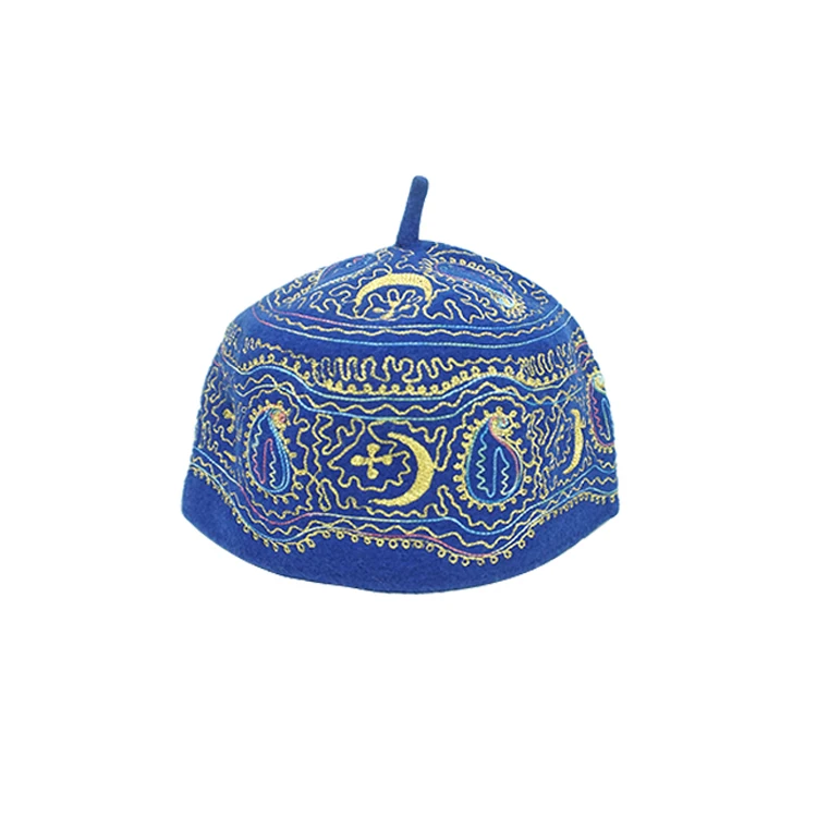 Chapeau De Prière Turc Kufi - Bonnet Musulman Noir 100% Coton Pour Homme | Couvre-chef Traditionnel Confortable