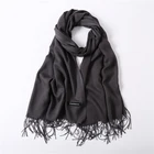 Cashmere Shawl China Supplier Wholesale Plain Pashmina Brushed Style Cashmere Shawl