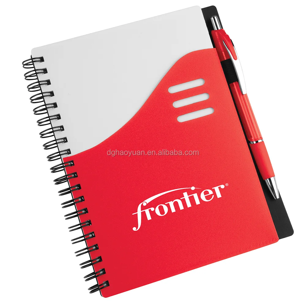promotional advertising customized pp cover sprial notebook with