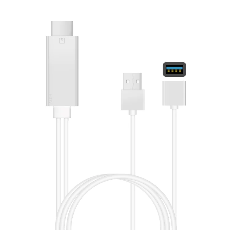 2019Laimoda Wholesale Oem woven Usb 2A Male Female Hdtv Adapter 2M Video av cable For hdmi to usb - ANKUX.COM