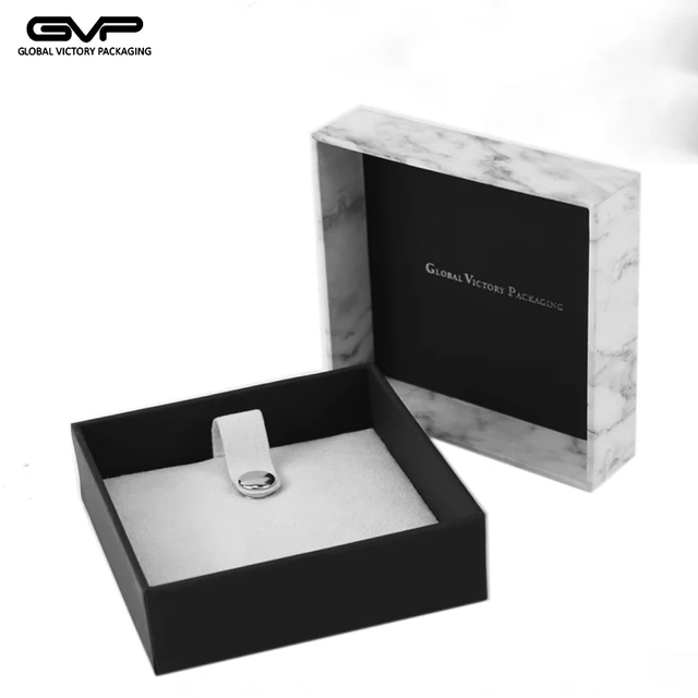 fashion marble jewelry boxes set for rings and necklace and
