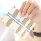 2019 New Hot Selling Nail Polish Stickers, 16pcs/strips Nail Wrap, Glitter Nail Art Supplier