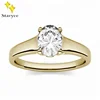 Latest 14K Yellow Gold Oval Cut GIA Natural Diamond Ring