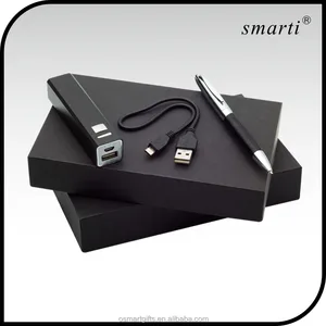 2016 new promotional gift sets items with ball pen and powerbank