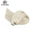 Hair Blonde Color #613 Double Drawn Skin Weft Seamless Hair Extensions Thin Tapes Hair Extension Systems For Women