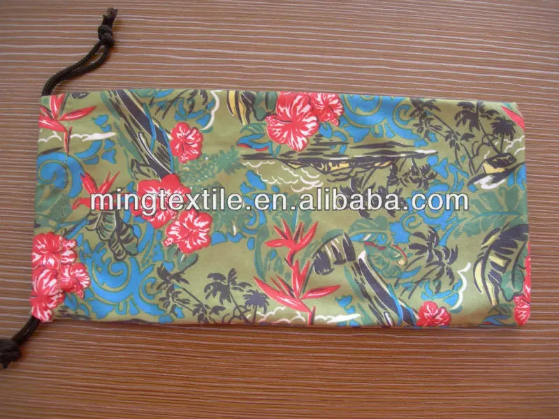 soft silk screen printing drawstring microfiber pouch for