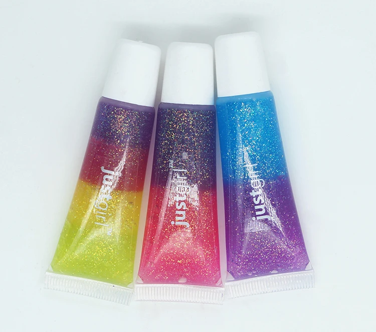 Best selling products rainbow layered lip gloss for children cosmetics