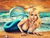 sea beach blond hair mermaid with pearl necklace diamond painting