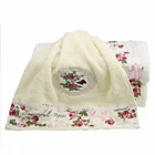 wholesale Russian gift 100% cotton plain color dobby embroidery bath towels fabric