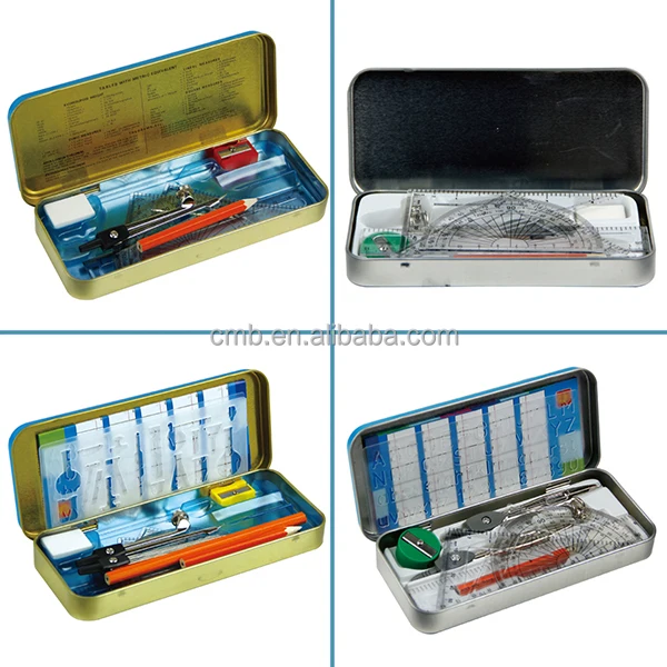 13pcs good quality geometry box instruments, View Geometry box