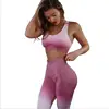 Hot New Fitness Apparel Clothing Active Wear Yoga Pants and High Impact Sports Bra Wholesale Women Yoga Set J0223