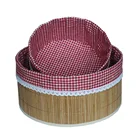 beautiful and round rattan basket indonesia for folding bamboo