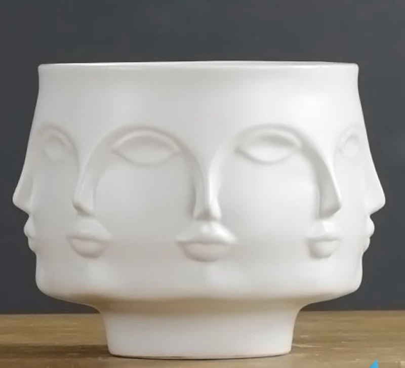 RZLK25-D Post modernité blanc mat glaçure en céramique vase