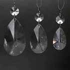 K9 clear crystal drops pendant beads 38mm 50mm and crystal chandelier parts for home decoration