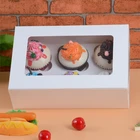 Whited cardboard boxes for packaging small cake