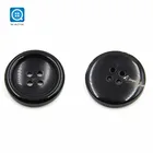 SK 28L 4 Holes Sewing LOGO Elegant Real Buffalo Horn Button Bottoni For Designer Coat