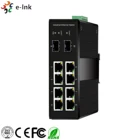 2 SFP ports + 8 RJ45 ports 10/100/1000M Gigabit Industrial Managed PoE Switch
